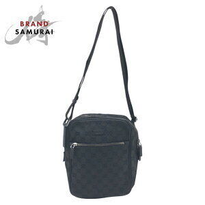 GUCCI GG black canvas shoulder bag